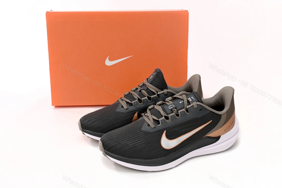 View 2 of Nike Air Winflo 9 Black And White Brown DD8686-005