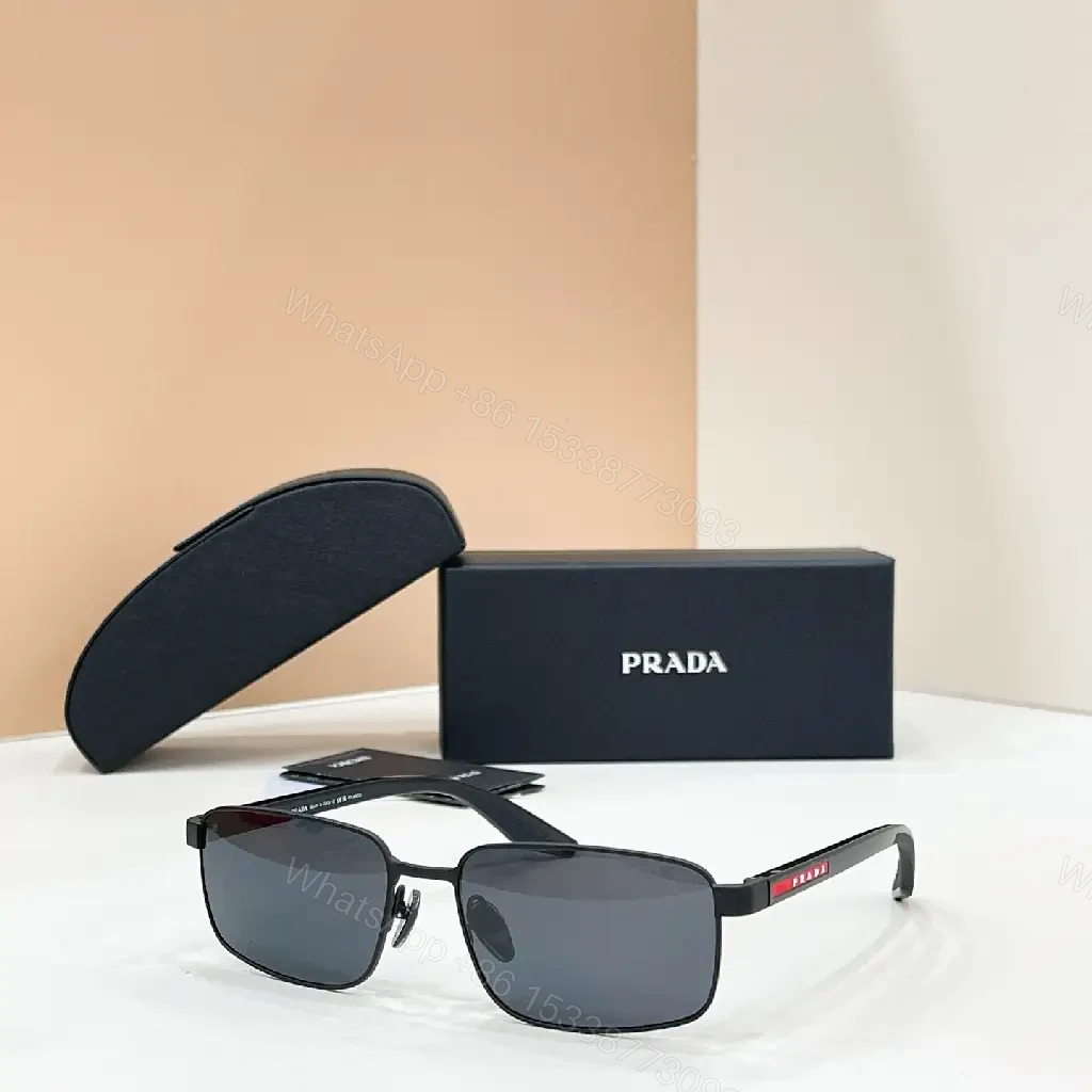 View 4 of Silver-Toned Metal Aviator Sunglasses with Gradient Lenses and Prada Logo