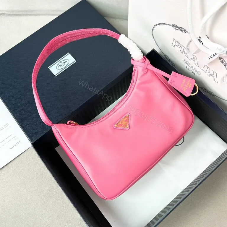 View 2 of Pink Prada-Inspired Mini Bag: Day-to-Night Luxe, Compact, Durable