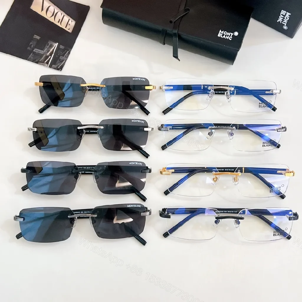 View 6 of Rimless Shield Sunglasses Gold Accents - Luxury Style Feature