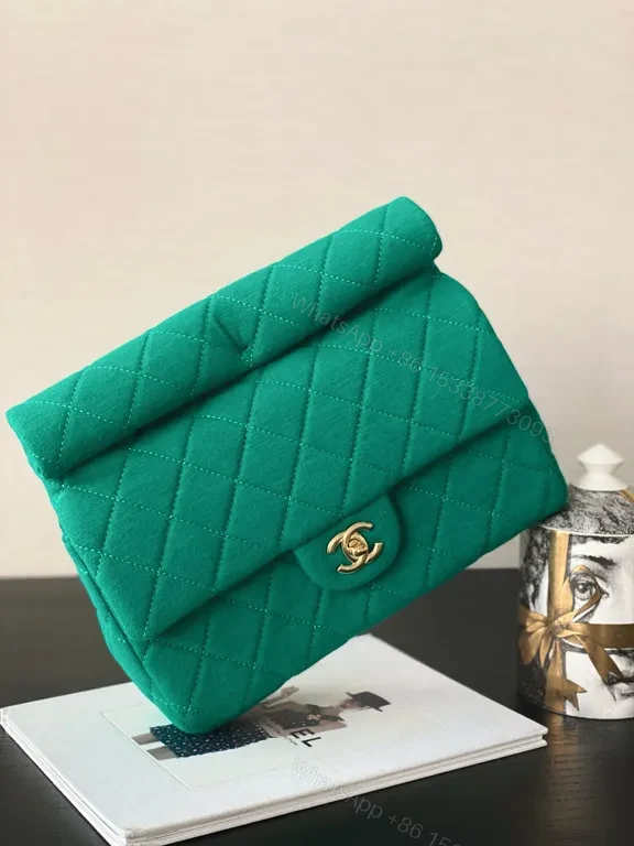 View 6 of Emerald Quilted Purse: Gold-Closure, Structured Luxe Bag