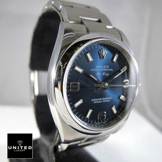 View 9 of Rolex Air King 114200-0014 Blue Dial Steel Replica