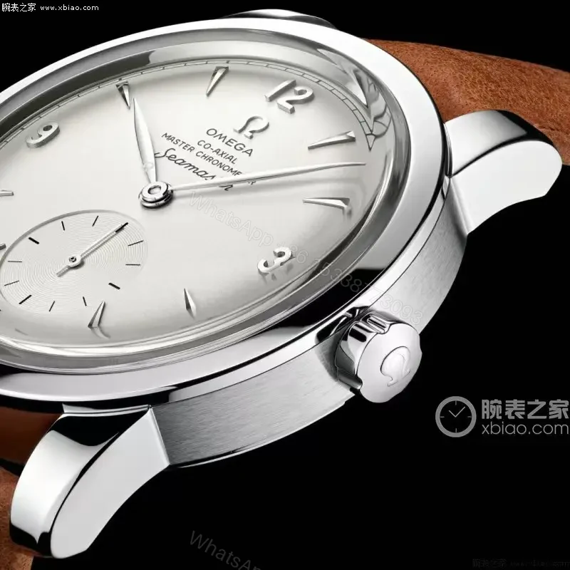 View 5 of Omega Seamaster 1948 Limited Edition Watch with Silver Dial and Brown Leather Strap