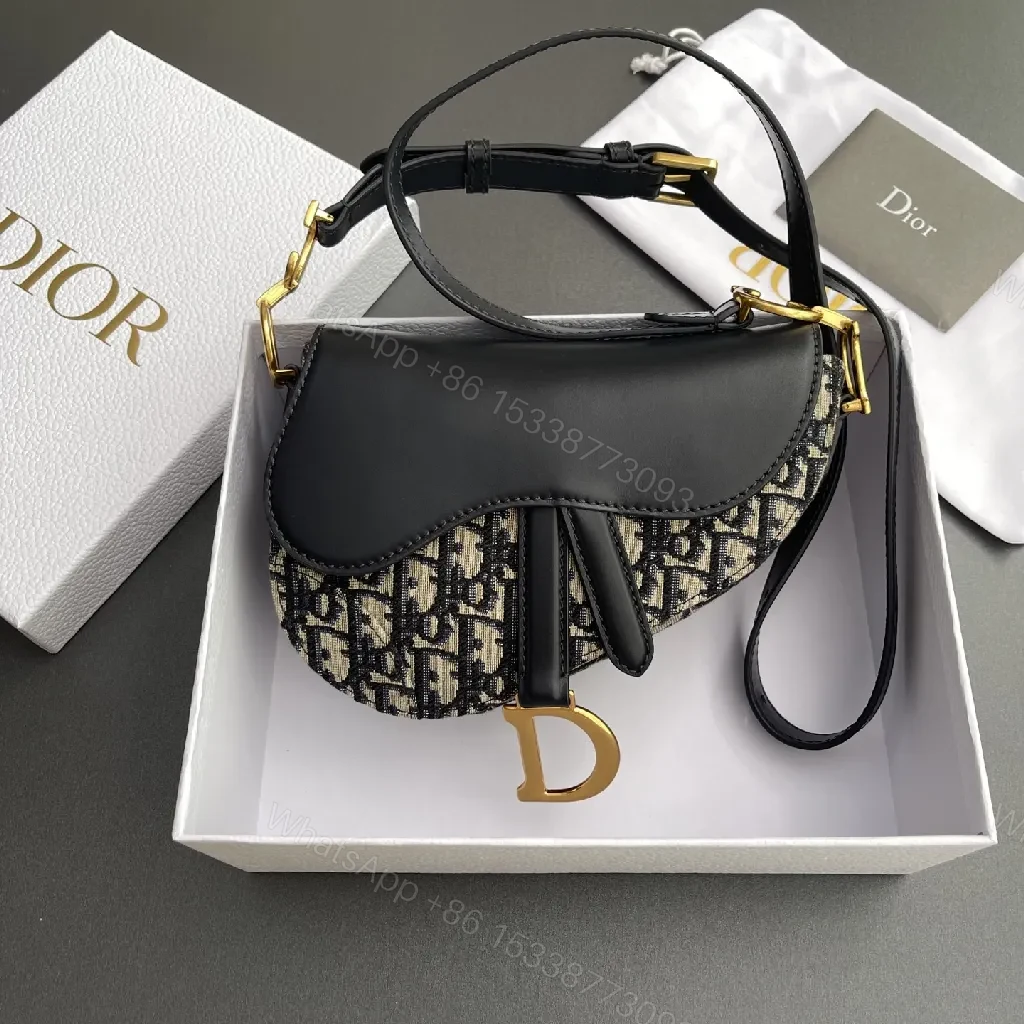 Monogram Saddle Bag: Black Leather Trim, Crossbody Style — view 1