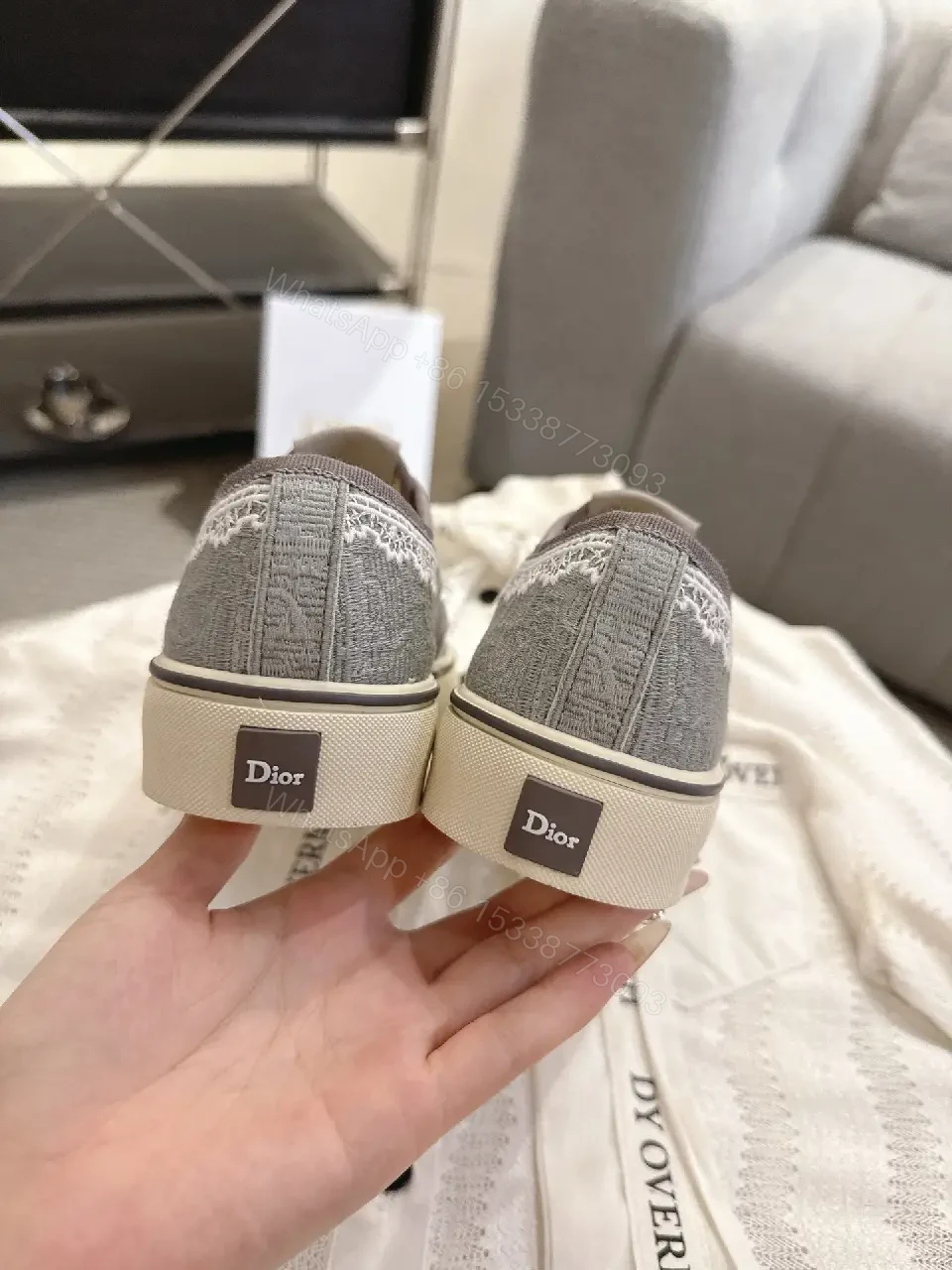 View 6 of Subtle Knit Sneaker: Premium Knit + Subtle Dior-Inspired Detailing