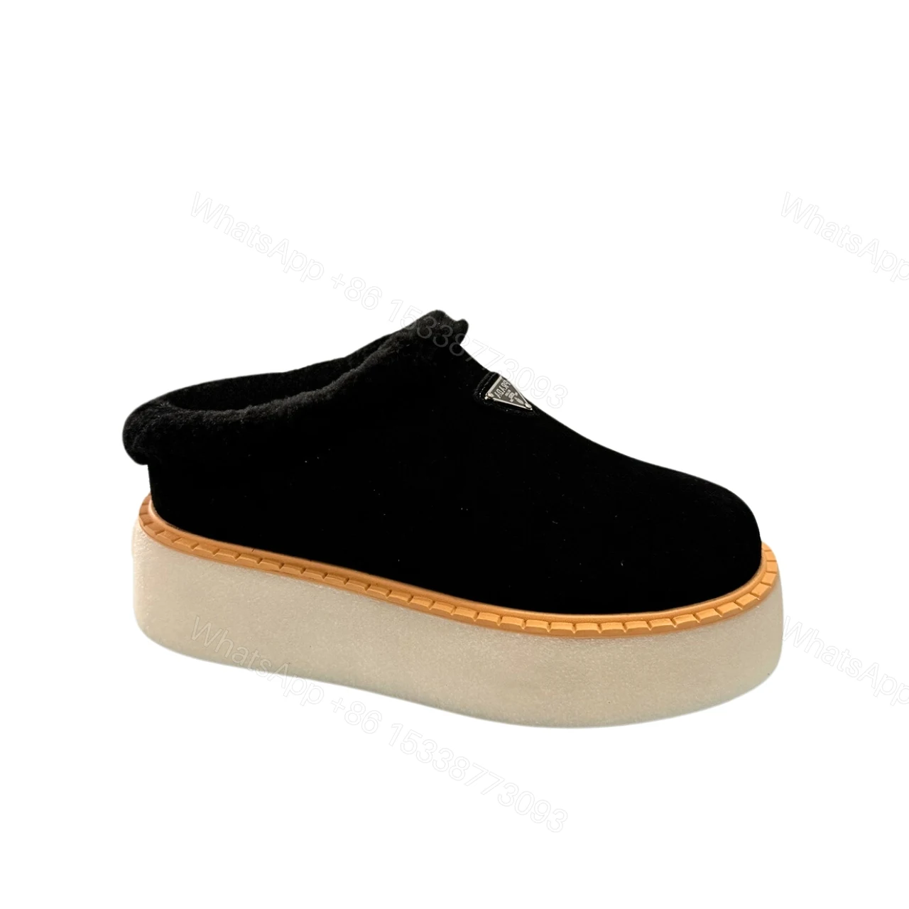 PRADA SUEDE MULES BLACK — view 1