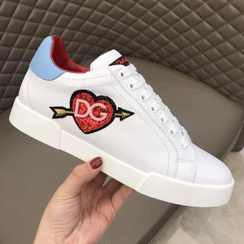 View 2 of DOLCE & GABBANA WHITE HEART SNEAKERS – DG31