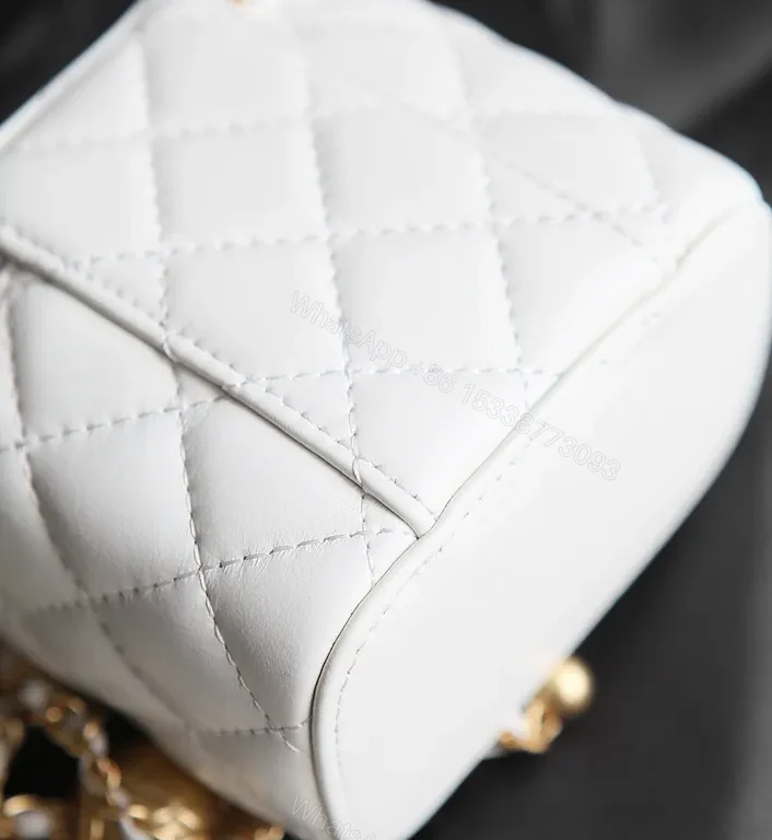 View 7 of White Quilted Mini Crossbody â€“ Compact Luxury Bag