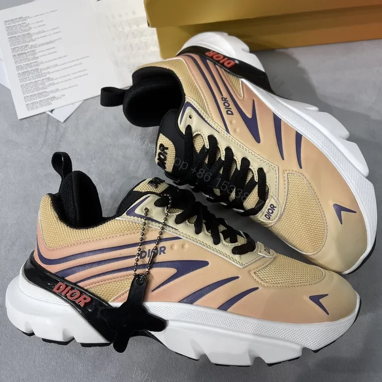 View 8 of Textured Dior High-Top Sneaker: Metallic Accents & Comfort