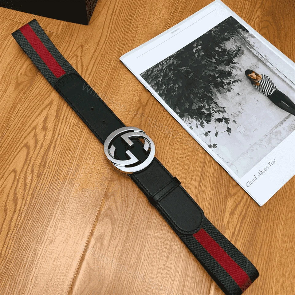 View 3 of GUCCI MEN’S WEB STRIPED CANVAS BELT – B9
