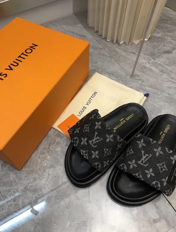 View 9 of Monogram Canvas Louis Vuitton Slide: Bold, Cushioned Comfort
