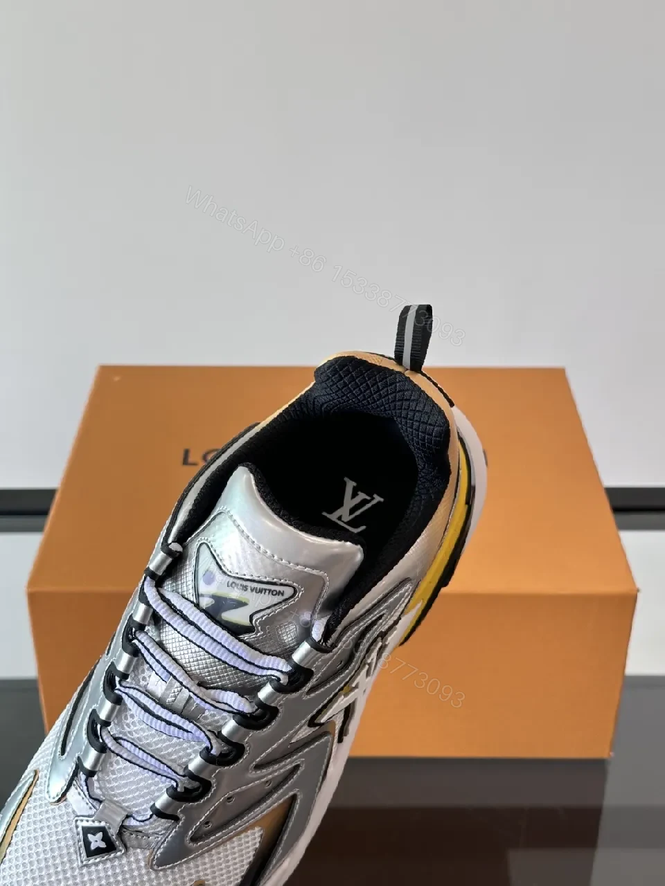 View 2 of Metallic City High-Top Sneakers with Sculpted Sole and Accents
