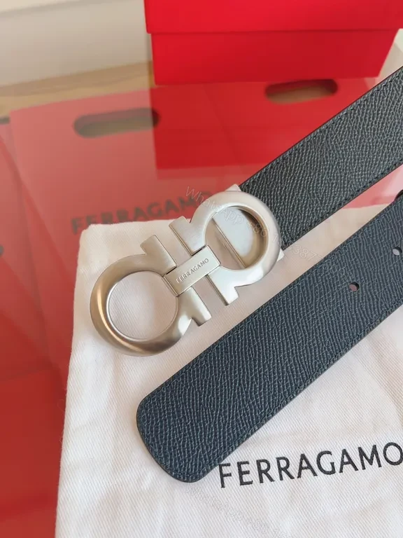 View 4 of Elegant Buckle Leather Belt: Modern, All-Day Comfort, Ferragamo Buckle Belt