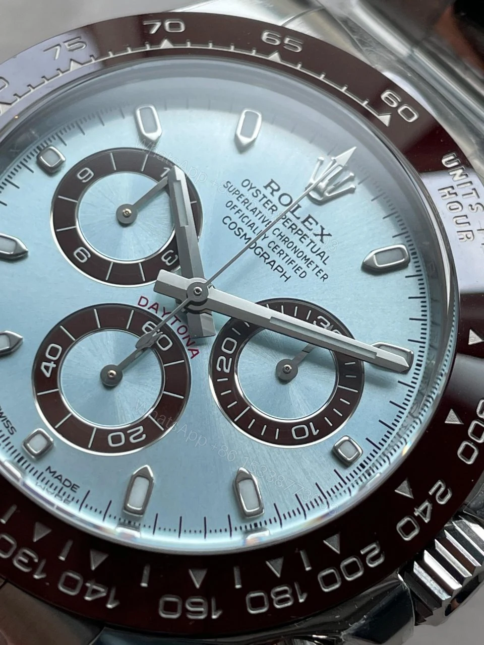 View 6 of Clean Factory 1:1 Rolex Daytona 116506 50th Anniversary Best Edition Ice Blue Dial Lume Markers SA4130 V2