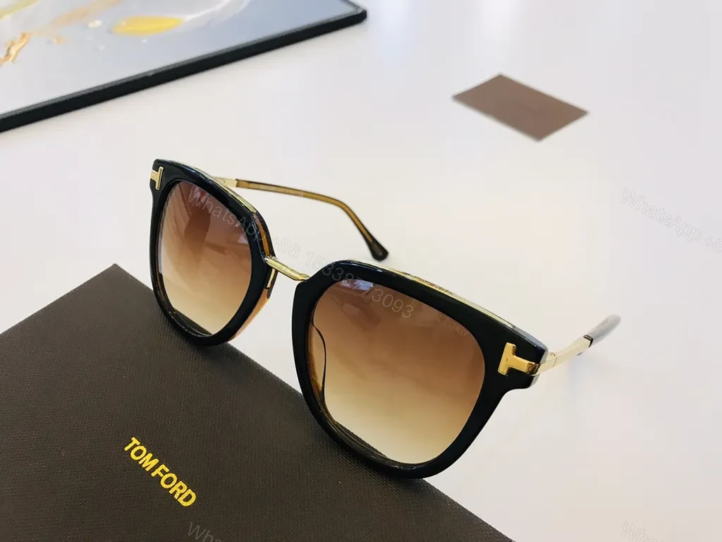 View 2 of Black Acetate Sunglasses - Tom Ford Signature Hardware Premium Frame