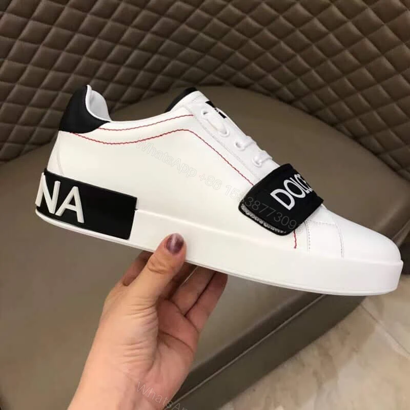 View 2 of DOLCE & GABBANA UNISEX SHOES PORTOFINO SNEAKERS IN NAPPA CALFSKIN – DG24