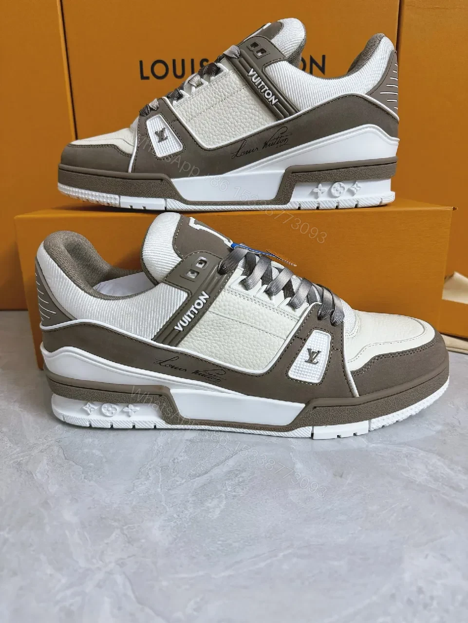 View 3 of Chic Hybrid High-Top Sneaker with Textured Leather