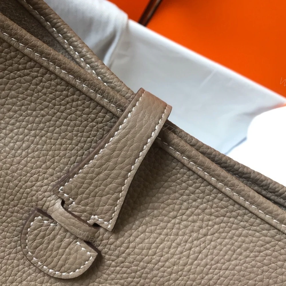 View 5 of Hermes Clemence Evelyne PM Etoupe 25cm