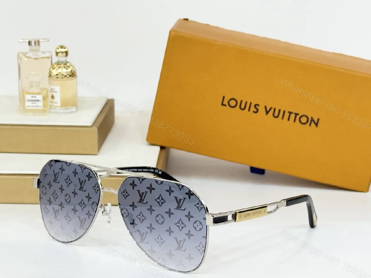 View 10 of Classic Pilot Sunglasses: Metal Frame, Gradient UV Lens