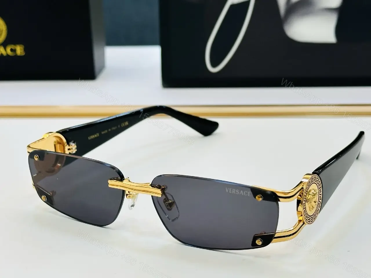 View 5 of Rimless Shield Sunglasses: Modern Luxe, Subtle Attitude
