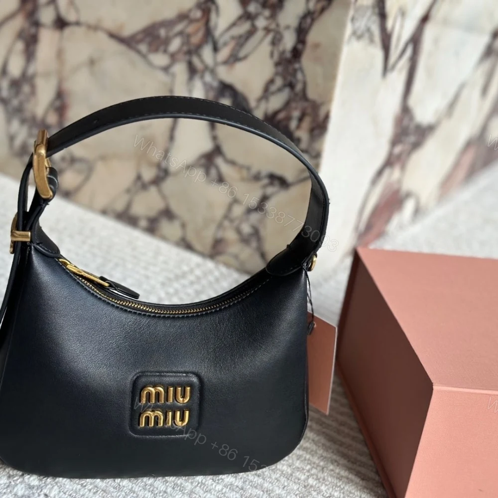 View 2 of MIUMIU HOBO BAG BLACK 23CM