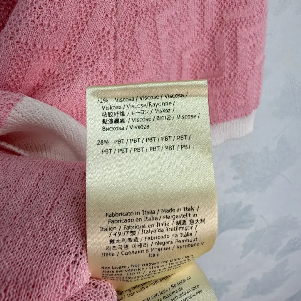 View 4 of Pink Knit with Signature FF Texture Comfort Top