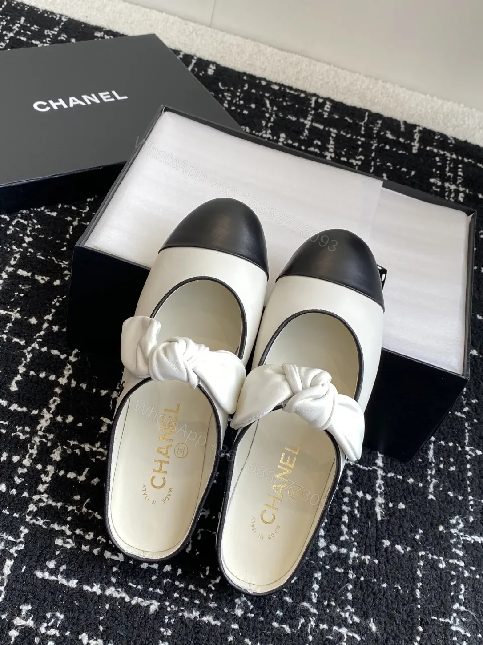View 7 of Two-Tone Leather Slip-Ons with Knotted Detail - Luxury Everyday Shine
