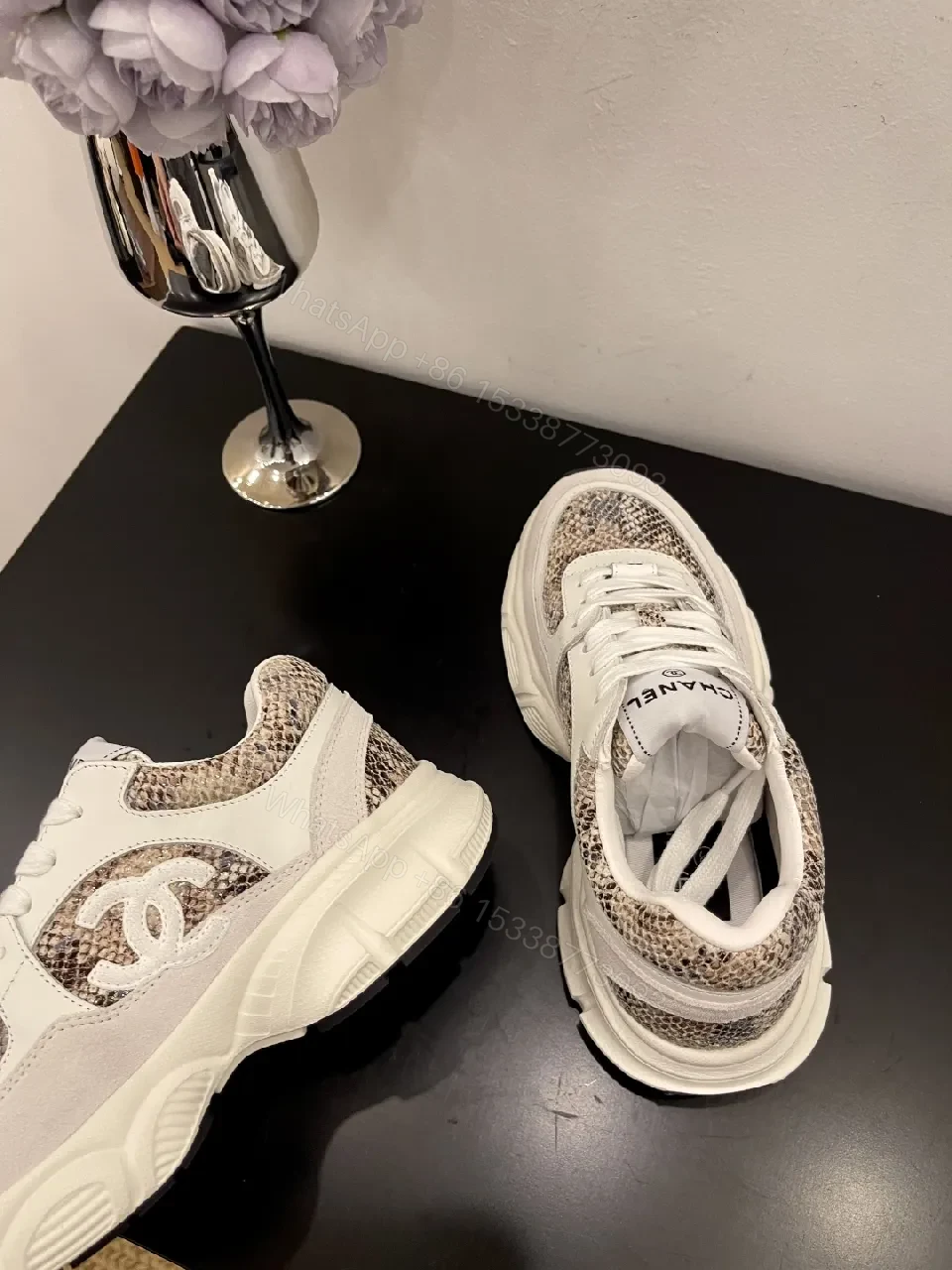 View 4 of Chic Chanel-Inspired Chunky Sneakers: Luxe Comfort