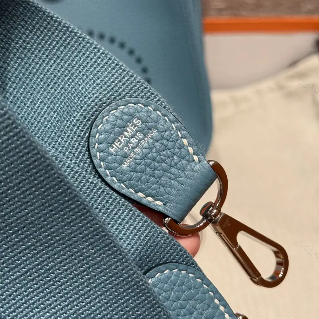 View 19 of 高仿Hermes*Evelyne23系列H087941CKU2牛仔藍銀扣純手工