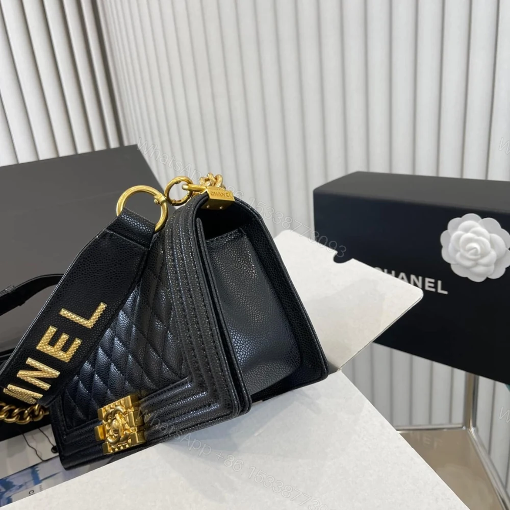 View 2 of Chanel Medium Boy Quilted Black 25Cm