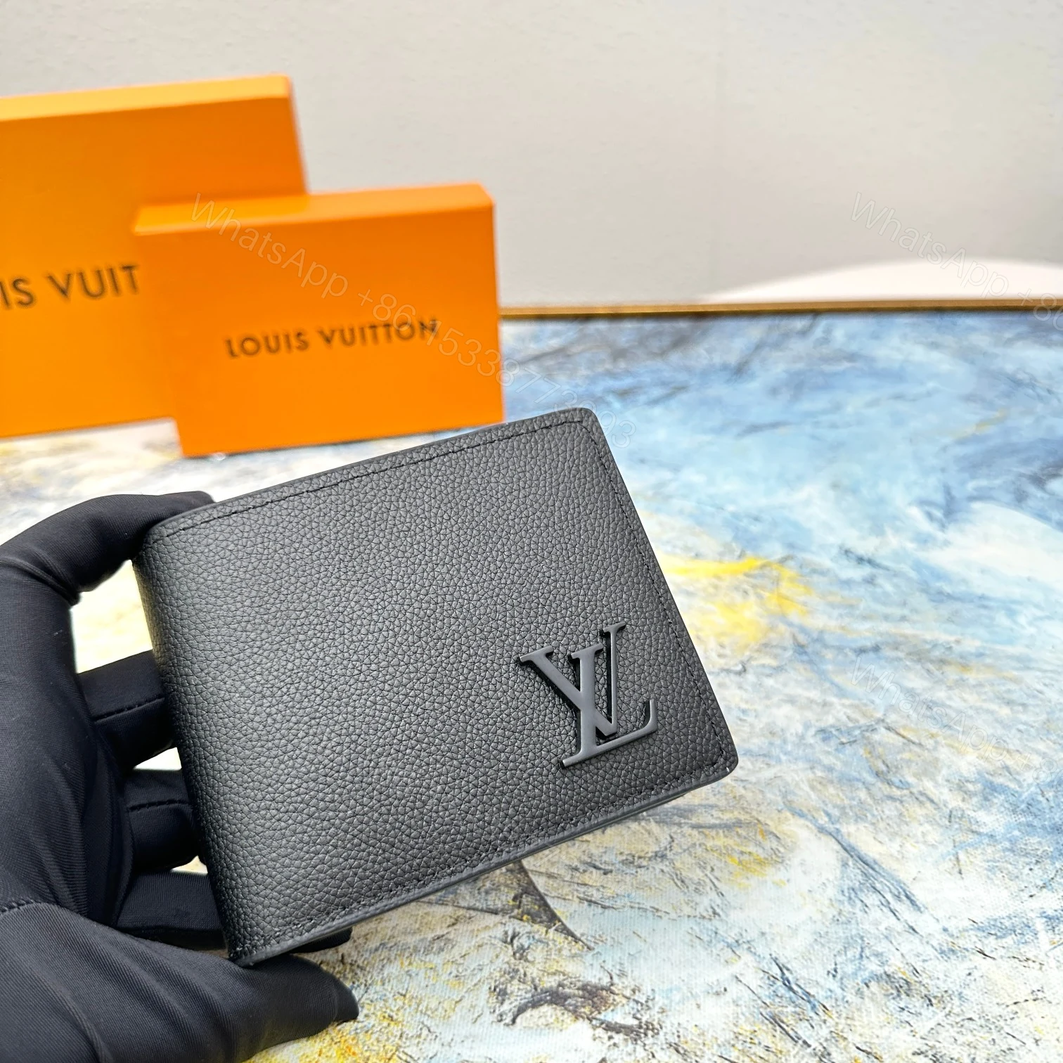 View 5 of LOUIS VUITTON MULTIPLE WALLET BLACK 11CM M30295