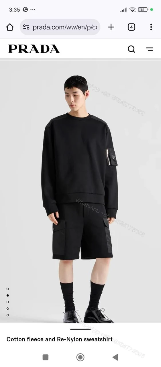 View 6 of First Copy Prada Sweatshirt for Men