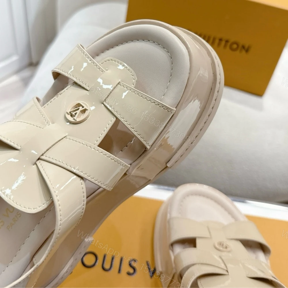 View 6 of LOUIS VUITTON MAYA PLATFORM SANDAL BEIGE