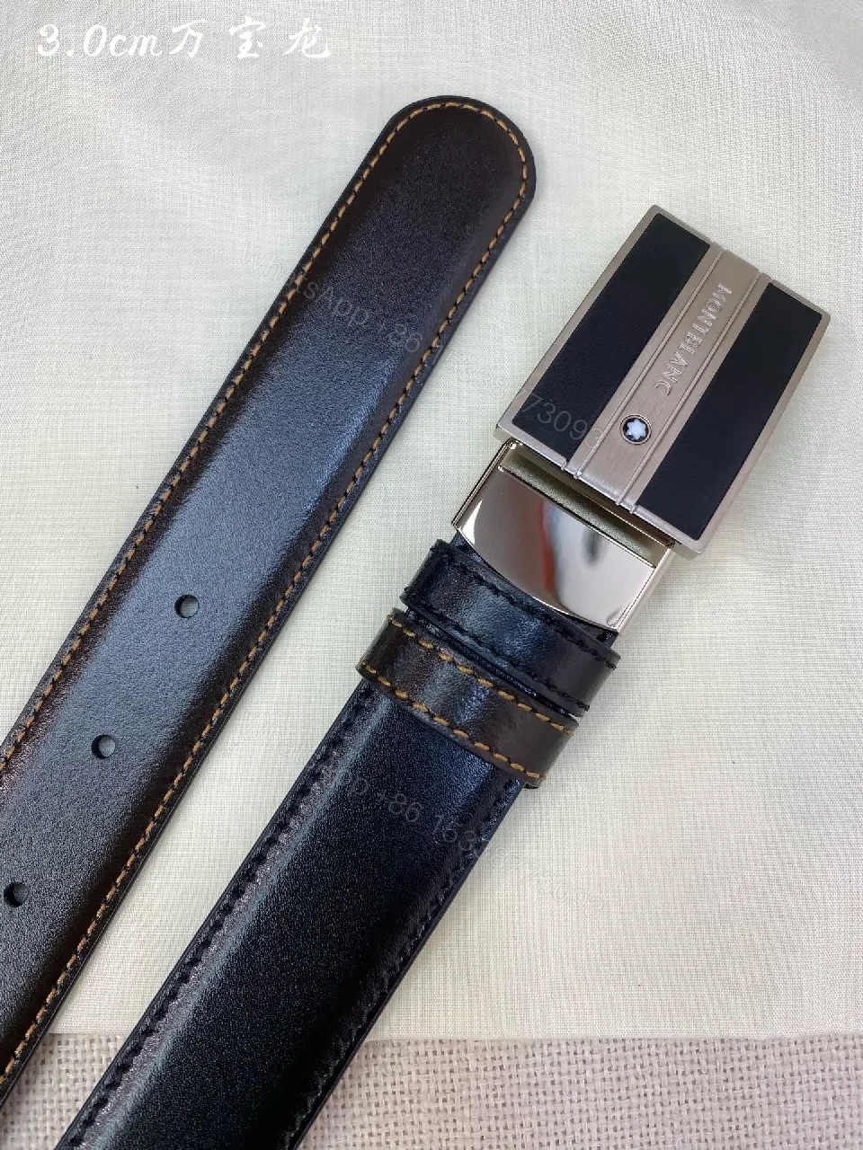 View 4 of Refined Leather Belt | Minimal, Durable, Signature Buckle