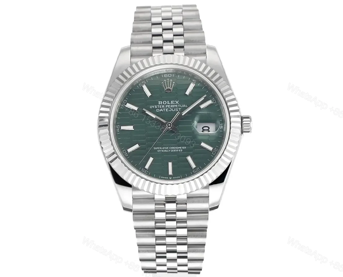 AR Factory Clean Factory JVS Rolex Datejust Green Dial Steel Watch — view 1