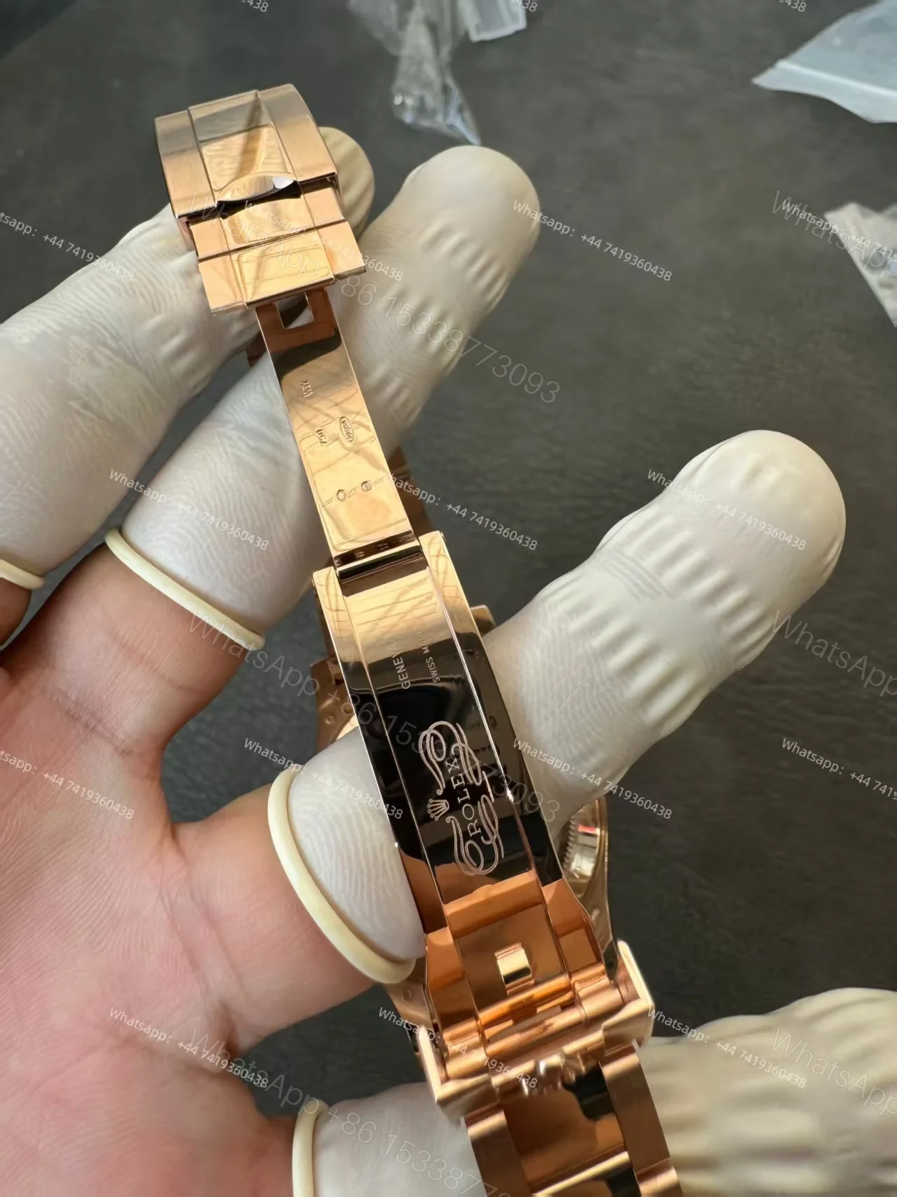 View 22 of Rolex Super Clone Rainbow Daytona 1:1 Replica Watch – 18K Rose Gold