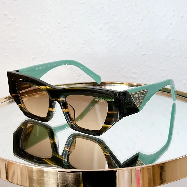 View 4 of Prada Slim Black Acetate Sunglasses â€“ Rectangular, UV400 Lenses