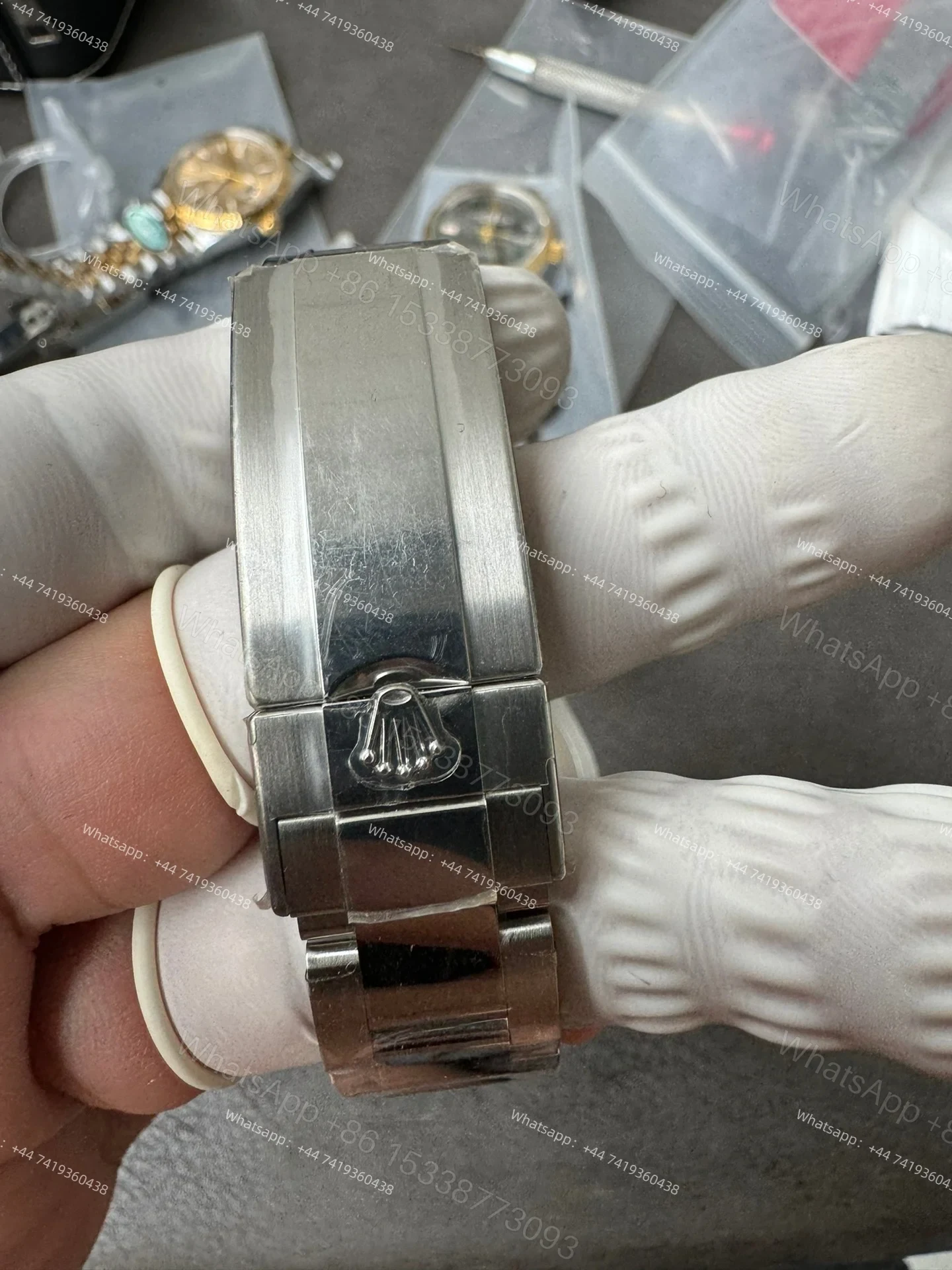 View 12 of Rolex Super Clone Watches 1:1 Smurf Submariner 116619LB VS3135 Movement 40mm