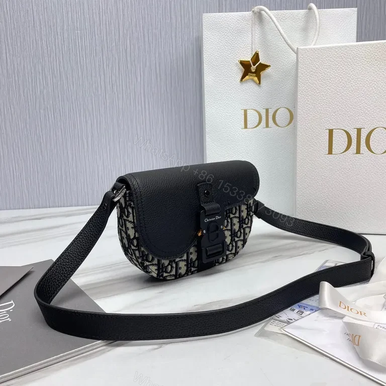 View 6 of Compact Dior-Inspired Crossbody: Elliptical Charm Bag
