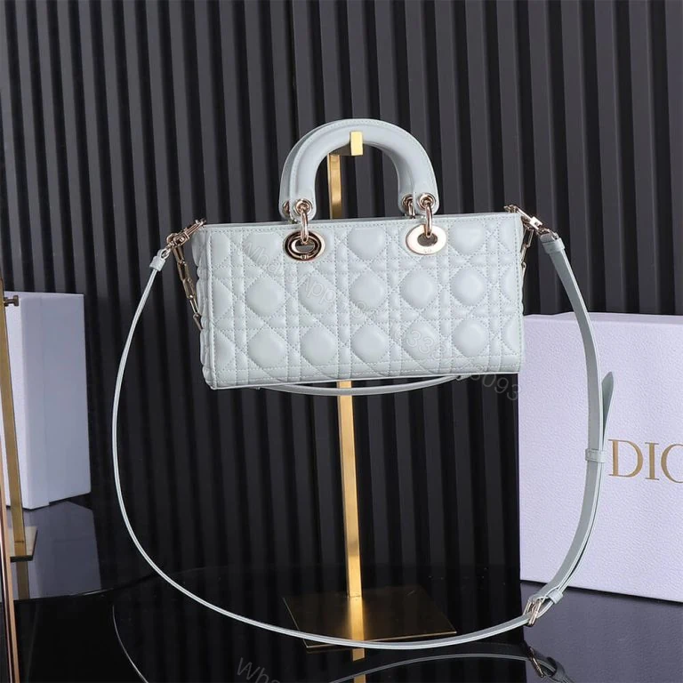 View 3 of Dior Medium Blue Lady D-Joy Bag(