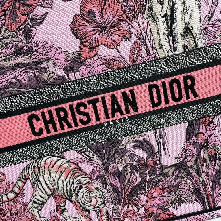 View 9 of Pink Tropical Dior Tote: Signature Branding, Everyday Luxury