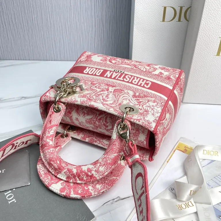 View 2 of Bold Pink Dior-Inspired Handbag: All-Day Luxe Statement