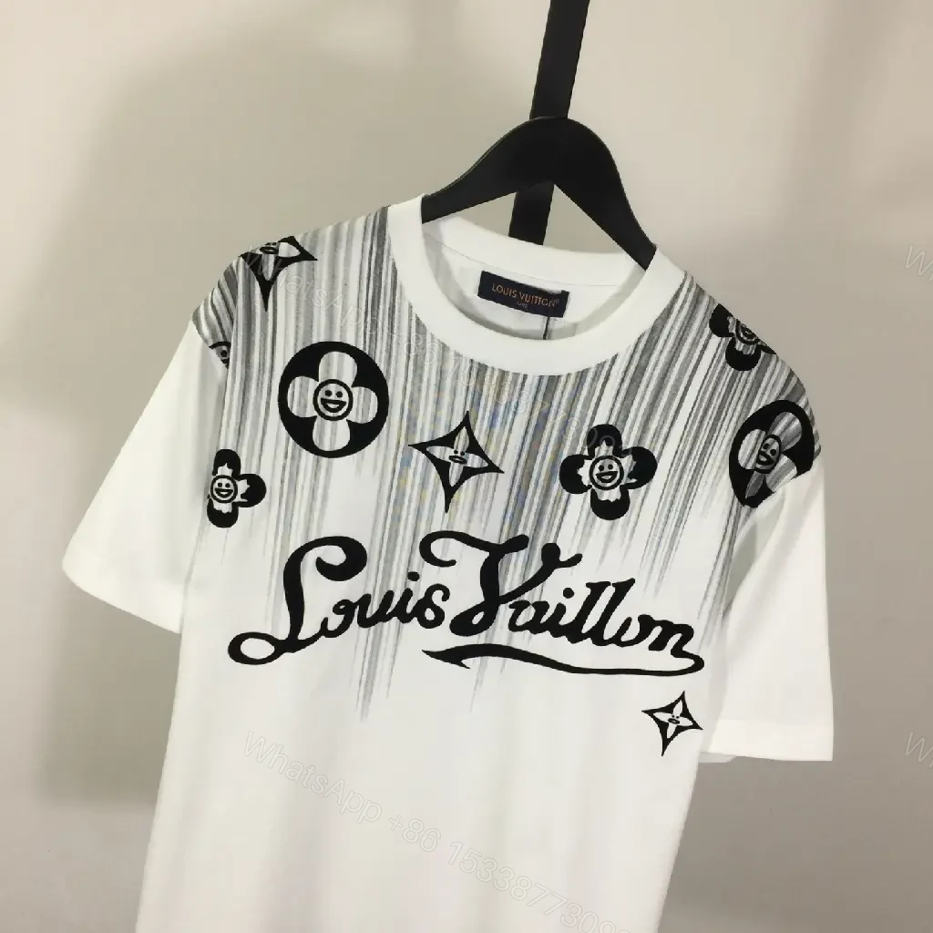 View 7 of Graphic Cotton Luxe Tee with Bold Designer-Inspired Script