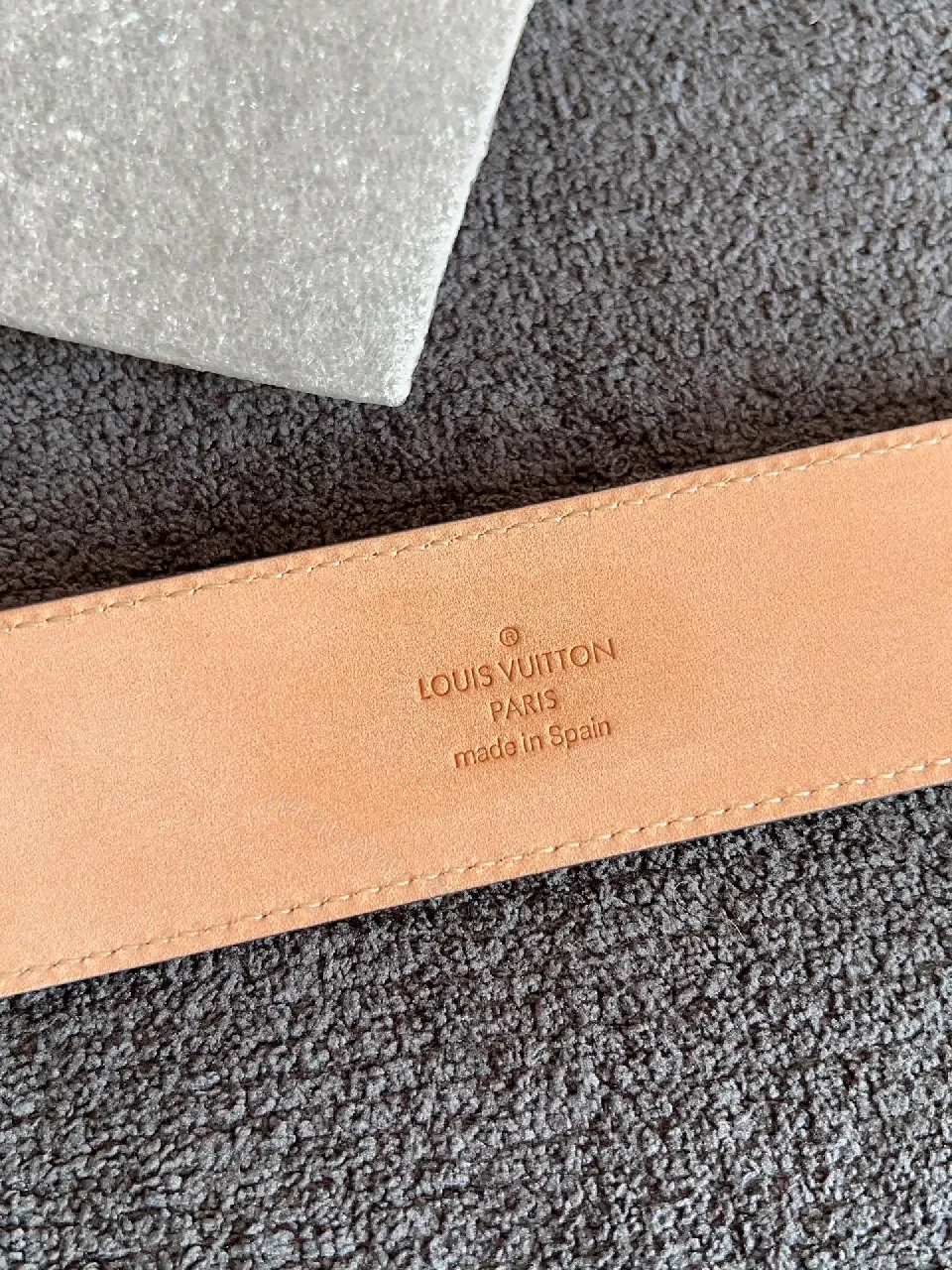 View 4 of Lux Monogram Belt: Gold Buckle, Everyday Luxury Accessory
