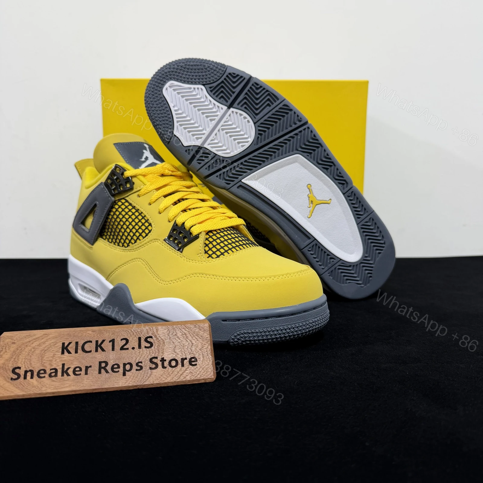 View 3 of Air Jordan 4 Retro Lightning (2021) Reps