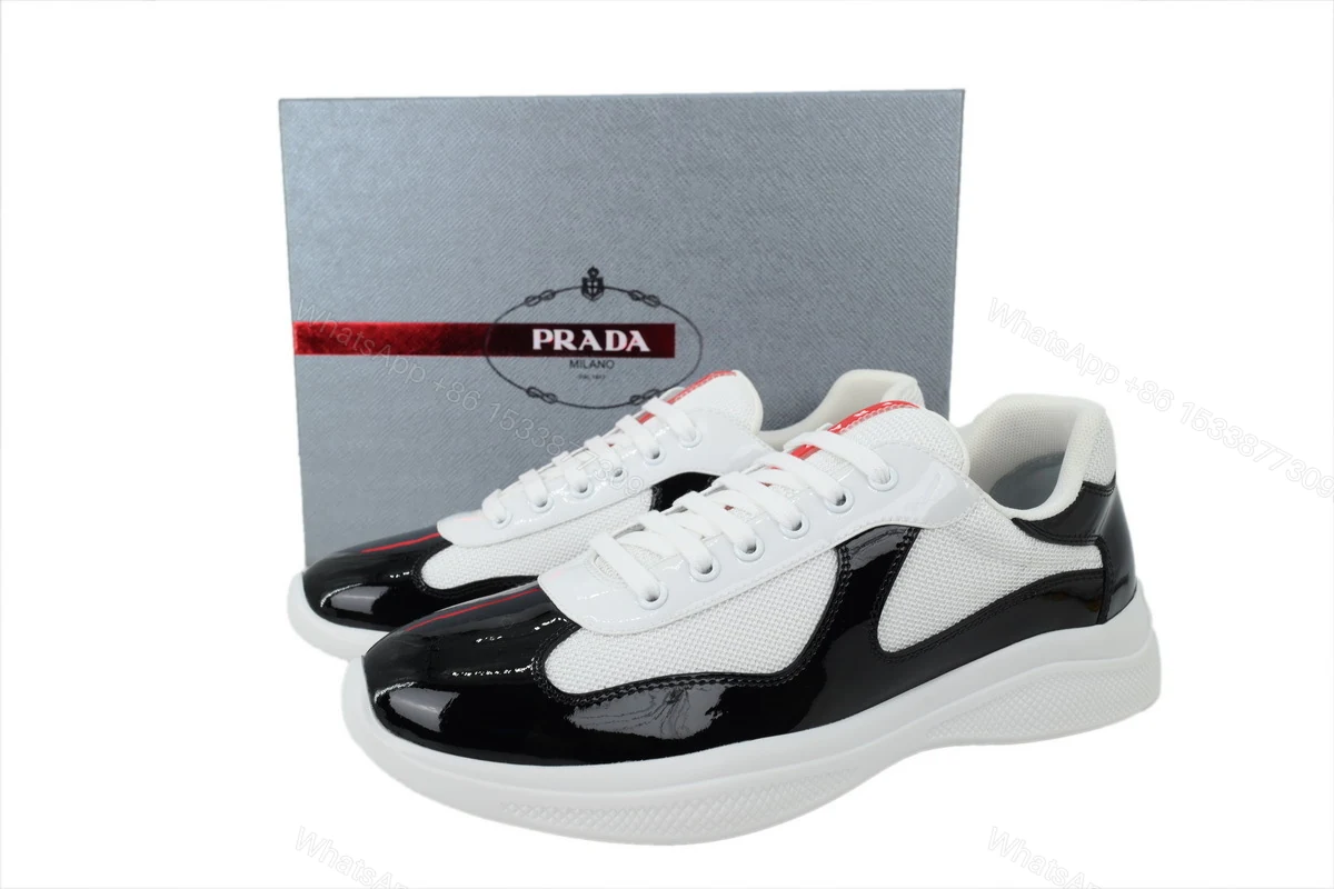 View 5 of Prada Sneakers Black and White