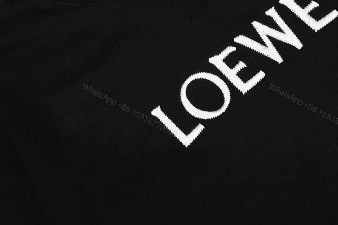 View 7 of Black Cotton-Blend Minimalist Sweatshirt with Elevated Comfort