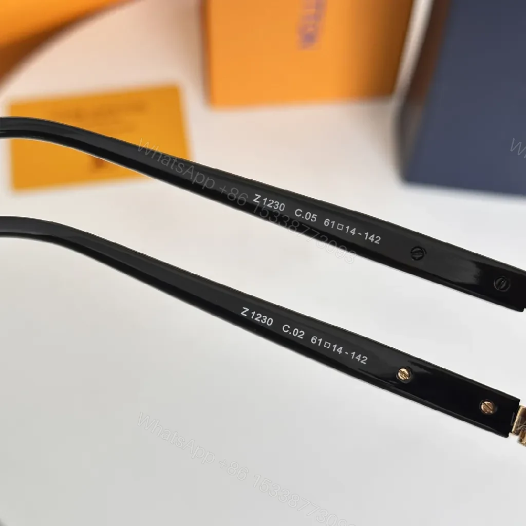 View 9 of Gold-Tone Monogram Luxe Sunglasses: Modern Comfort Delight