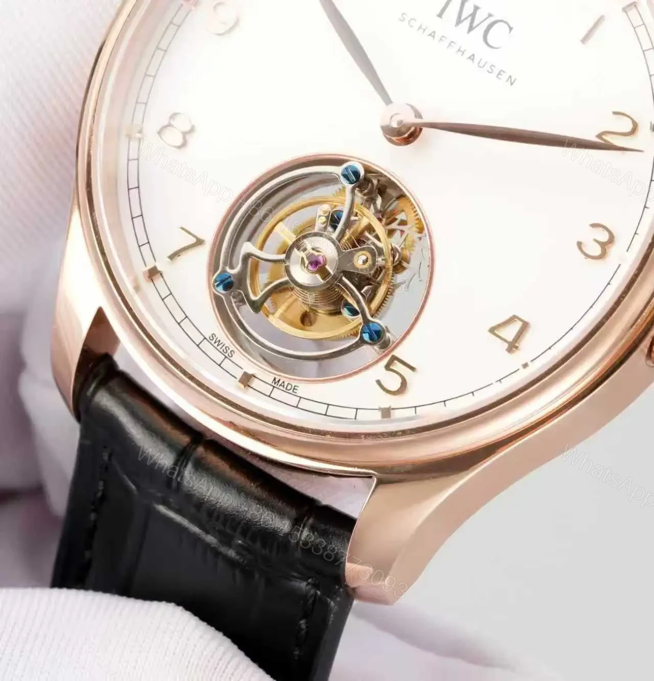 View 4 of IWC Portugieser Hand-Wound Tourbillon Armor Gold / Silver IW5458-01