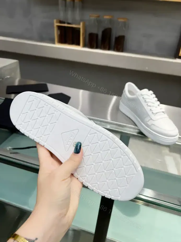 View 8 of PRADA DOWNTOWN BRUSHED LEATHER SNEAKERS – PRD035